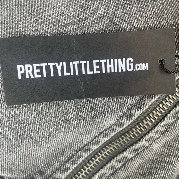 PrettyLittleThing Charcoal Denim Corset - Picture 3 of 6